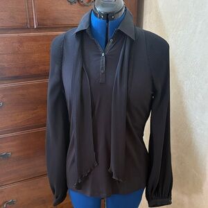 NWOT Anne Fontaine Rosca Black Shirt.